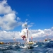 大島「数百隻の漁船による宗像大社海上神幸みあれ祭」（福岡県宗像市）